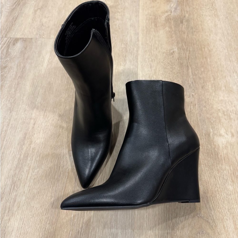 Worthington Black Heeled Ankle Boots - Picture 1 of 5